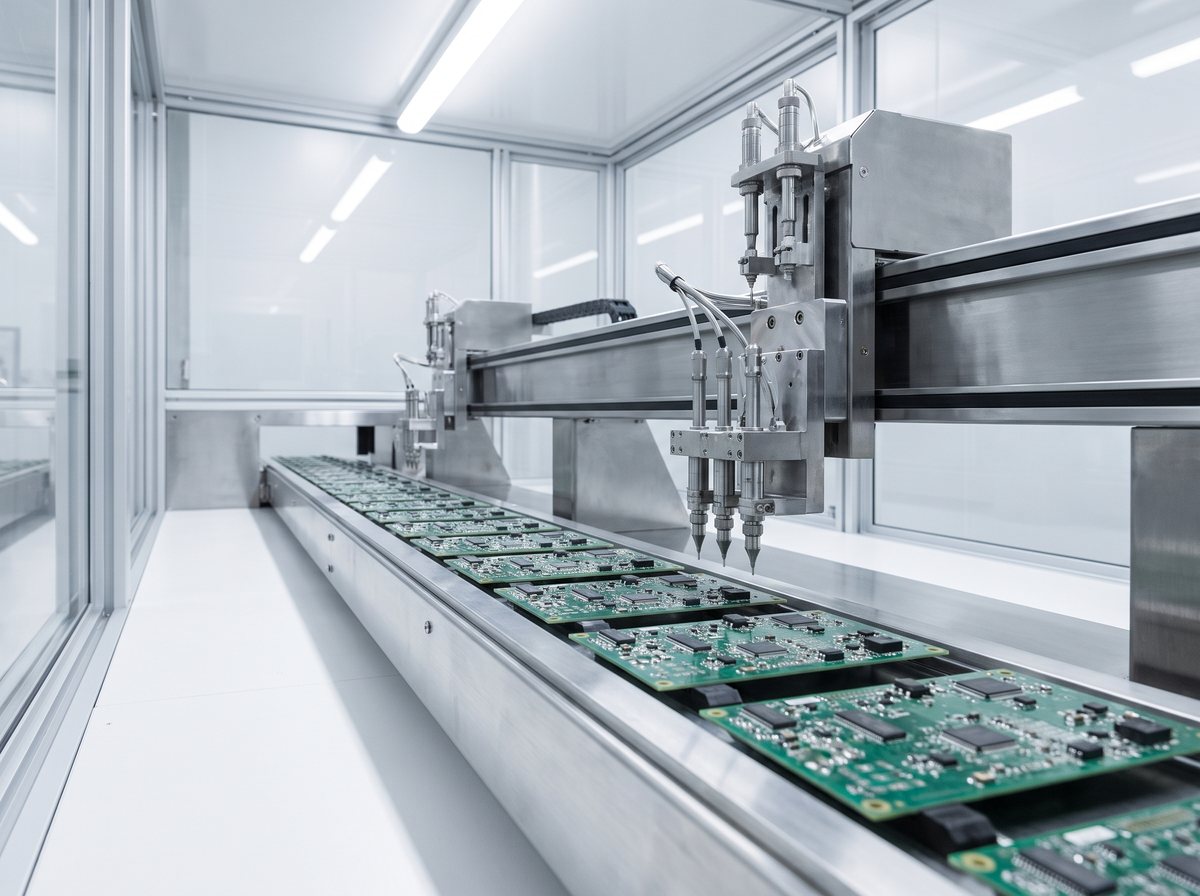 An electronics manufacturing line